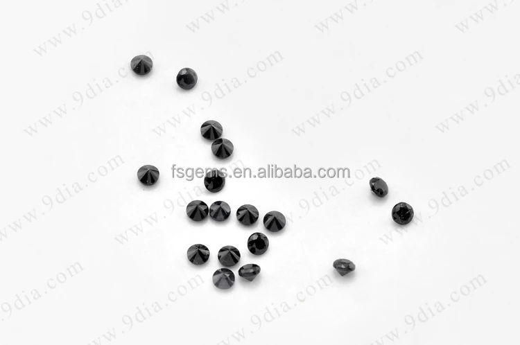 Wholesale Natural Gemstone Beads Large Stock with Factory Price 1.00mm Round Cut Black Sapphire