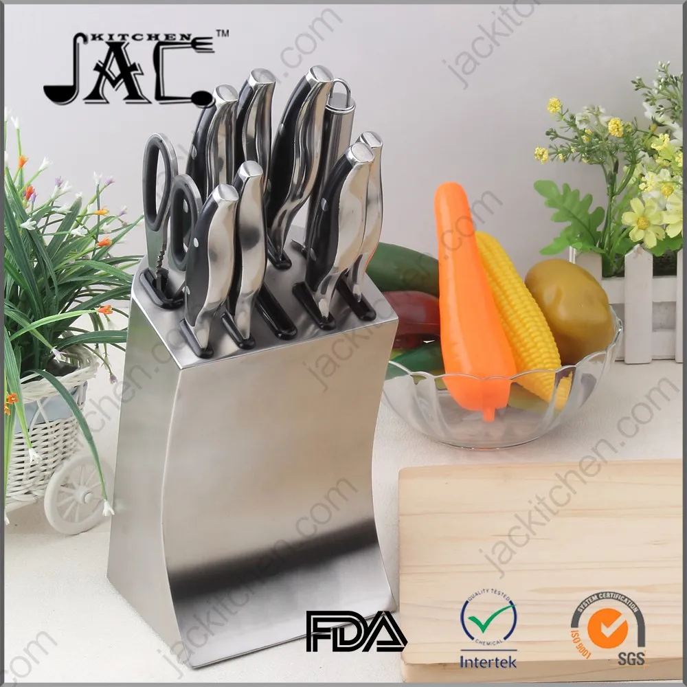Stainless Steel Butcher Knife Set include Acrylic Stand