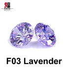 Wholesale loose gems machine cut Top Class cz stones Austria round lavender cubic zirconia