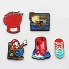 Chinese factory cute cartoon colorful rainbow rose gold plating metal lapel pin