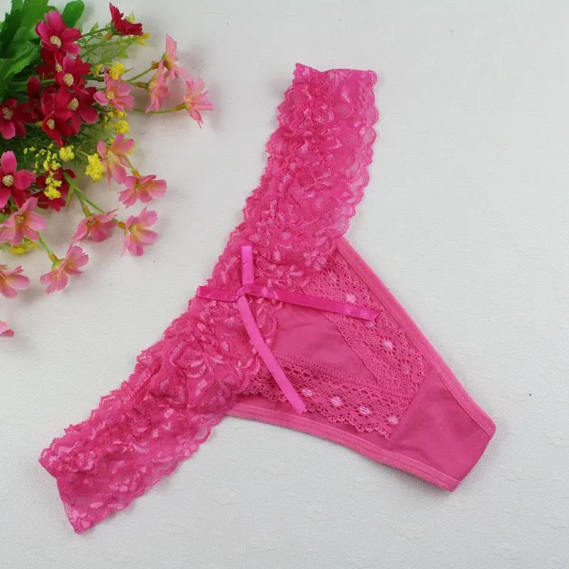 Stock flowers floral print lace Underwear Women transparent thongs Sey Women's Thong and G-String T Back Lingerie G String Panty