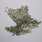 Hot fix flat back rhinestone crystal ab high quality new strong glue