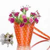 Wholesale waterproof clear plastic gift fresh flower cylinder display irregular flower box