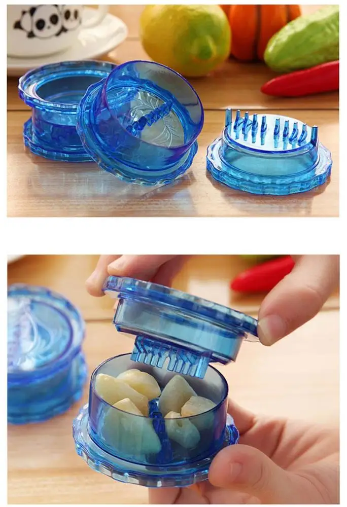 Garlic Peeler Kitchen Tool Ginger Helpful Crusher Garlic Presses Plastic Box Novelty Households Vegetable Cutter Kitchen KC1019