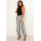 Wholesale snake print elasticized custom logo new design girls harem pants
