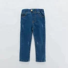 Kids Stretch Leggings Blue Tight Trousers Baby Boys Girls Jeans Pants