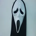 Scary ghost plastic mask white mask for halloween