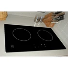 H-one Touch Control Crystal Black Panel Bridge Drive Copper Coil Double Cooking Zones Induction Stove For Granit Top