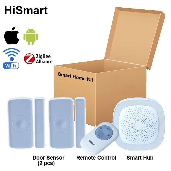 Zigbee smart home control kit with zigbee controller+door sensor+RC - ANKUX.COM