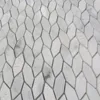 Carved marble tile white mosaic wall tile for bathroom
