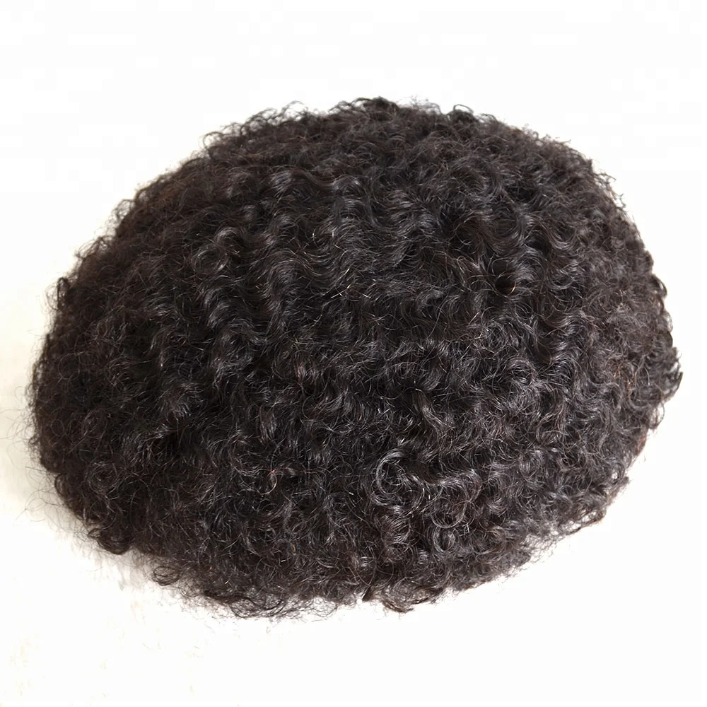 6mm 10mm 12mm 15mm Wave Unit Men Afro Hair Toupee For Black Men