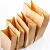 Wholesale Custom small kraft paper take away package fast food paper bag