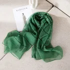 Striped yarn-dyed silk scarves for women's wear are fashionable stitching