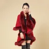 Fashion Pashmina Wraps Plain Color Fake Fox Fur Stoles