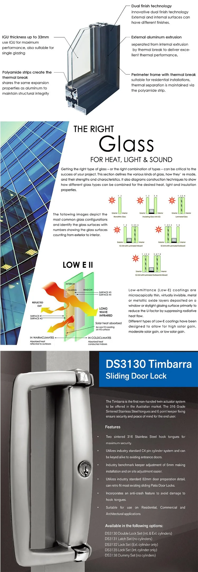 Aluminum Slider Windows with double toughened glass AS2047 AS1288