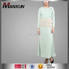 2016 Newest Design Lace & Beaded Baju Kurung Moden Islamic Clothing Baju Kurung And Baju Melayu