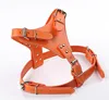 Pink&Orange Soft Plain Leather Dog Pet Harness Chest for 26~34" for More Breeds