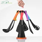 Best Heat Resistant Kitchen Gadgets 7 Piece Nonstick Cookware Nylon Spatulas Cooking Tools Kitchen Utensil Sets