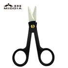 Ceramic Black Blade Sharp Textile Industry Scissors Mini for Office with Intricate Serrated Edge