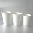 Disposable white plain paper cup for hot water 4oz/8oz/12oz