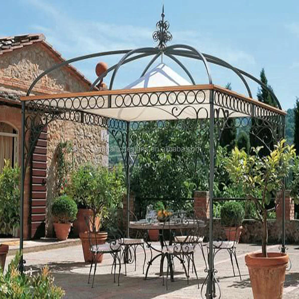 Outdoor Garden Wrought Iron Pavilion Steel Pavilion Garden