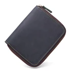 2012 Men Leather wallet with Zip Coin Pocket