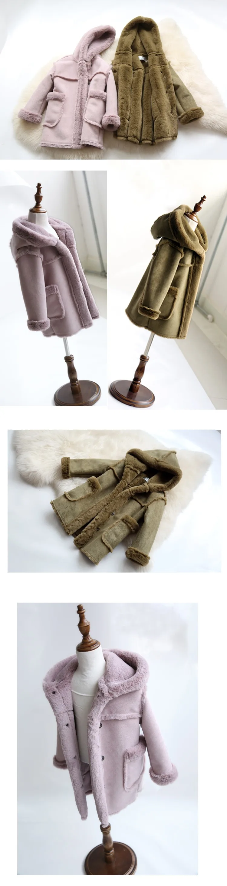 faux fur hooded coat