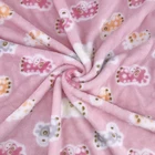 Polyester flannel fleece fabric printed price per meter for sheet blanket throw