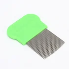 Handle Dog Cat Pet Nit Removal Stainless Steel Needle Pet Comb