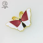 Gold Plating Zinc Alloy Small Phnom Penh Colorful Butterfly Magnetic clasps Metal Pin Badge
