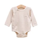 Baby boys and girls breathable long sleeve baby romper jumpsuits rompers with ring snap