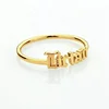 Women Boho Jewelry Gold Plated Ring Jewelry Stainless Steel Custom Name Old English Letter Finger Ring