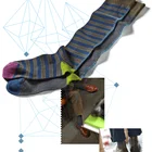 Custom Design Top Quality Wholesale Bamboo Blend Knitting Men Fashion Stripe Compression Sock