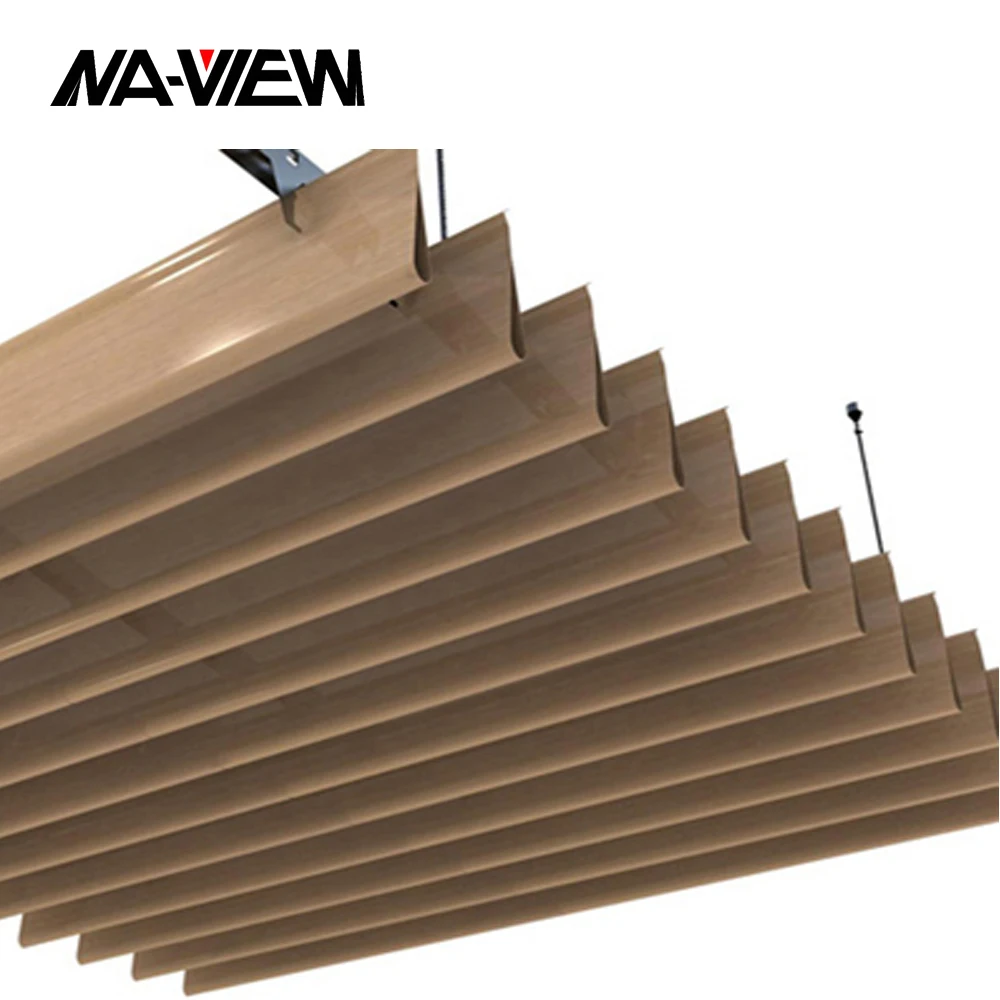 Exterior wood strip ceiling