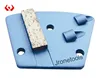 2 Segments Diamond Metal Plate For Concrete Terrazzo Surface Preparation, Metal Block for Marble Granite Concrete and Grinding