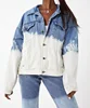 wholesale fashion clothing for women 2019 button oversized denim jacket jean dip-dyed unique washed boutique clothing ladies