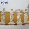 Modern hand carved large garden decoration figure sculpture marble stone four seasons goddess statue for sale
