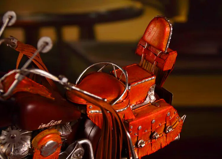 vintage arts and crafts iron model handmade motorcycle model for