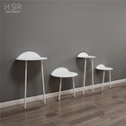 Fresh design white exotic coffee table metal corner table