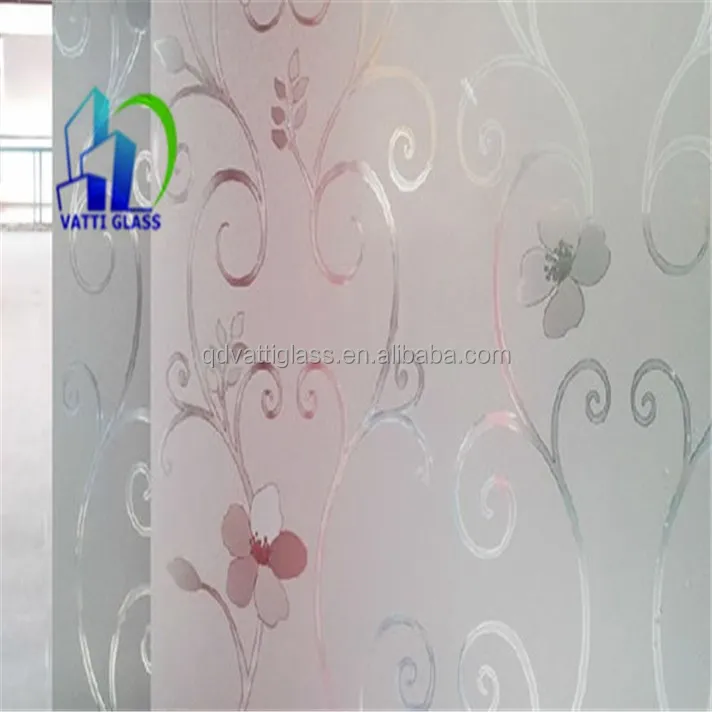 Acid Etched Door Glass Wall Decorative Panels Tempered ...