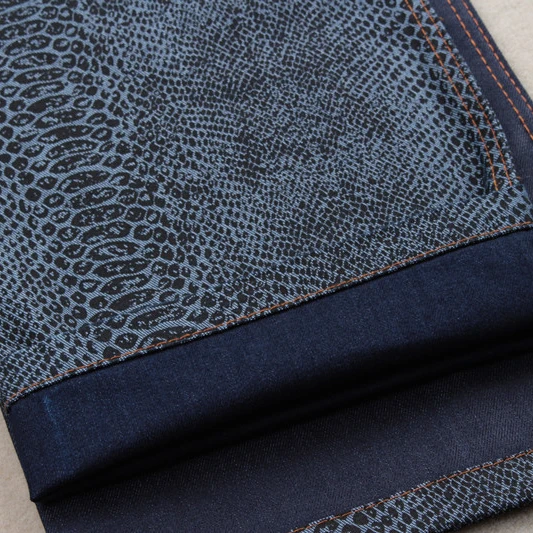 animal print denim fabric