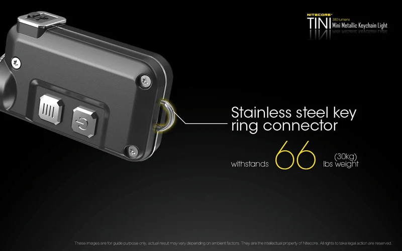 Nitecore TINI 380 Lumens Micro-USB Charging Mini Metallic Keychain Light (27)