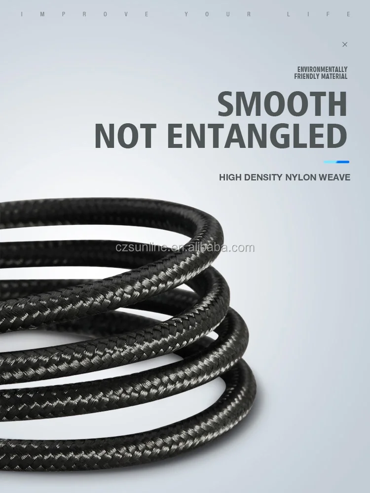 SUNLINE 2019 high feedback 90 degree micro usb cable nylon weave 2.4A 3 in 1 magnetic charging cable - ANKUX.COM