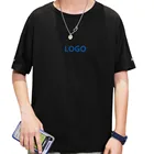 Hot sale 95 cotton 5 spandex Printed plus size Round Neck Men's T-shirt
