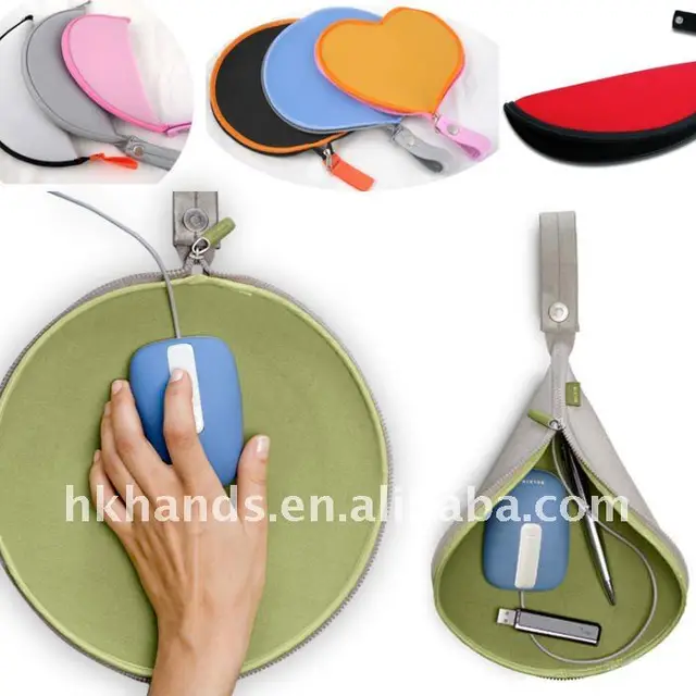 zipper mouse pad/multifunctional mouse mat