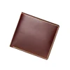 New leather men's short wallet color matching thin wallet