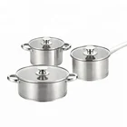 China manufacturer 5pcs stainless steel amc cookware sets cheap for sale