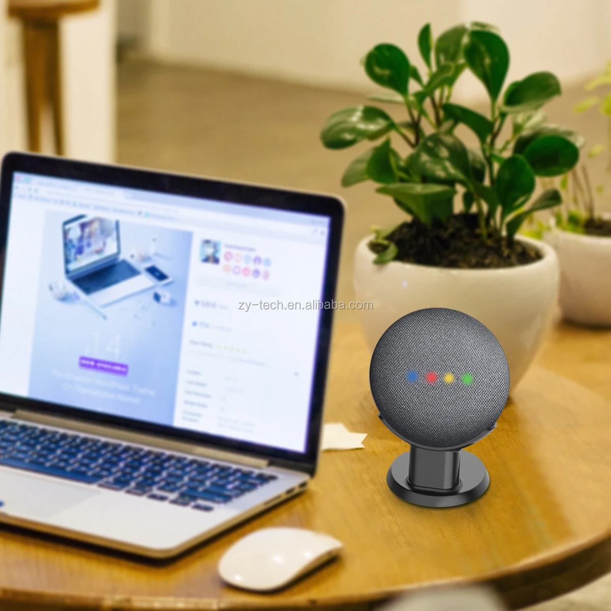 Table Pedestal Mount Holder Stand for Google Home Mini, Desk Mount Holder Stand - ANKUX.COM