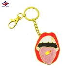 Longzhiyu 12years Promotional Gifts Metal Key ring Gold Plating Enamel Coin Key chains