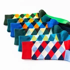Geometric Crew Custom Fashion Fun Dress For Men Argyle Design Socks